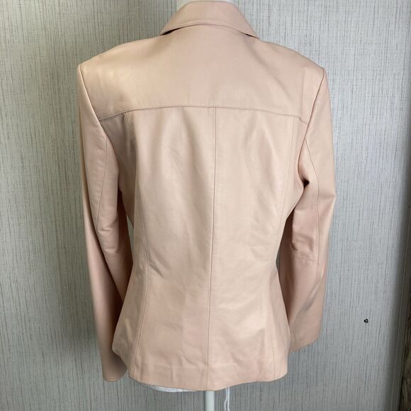 Talbots Light Pink Leather Jacket - Picture 6 of 11